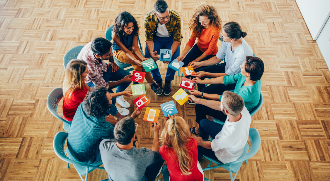 People connecting team