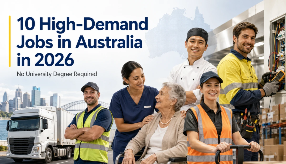 10 High-Demand Jobs in Australia in 2026 You Can Start Without a University Degree